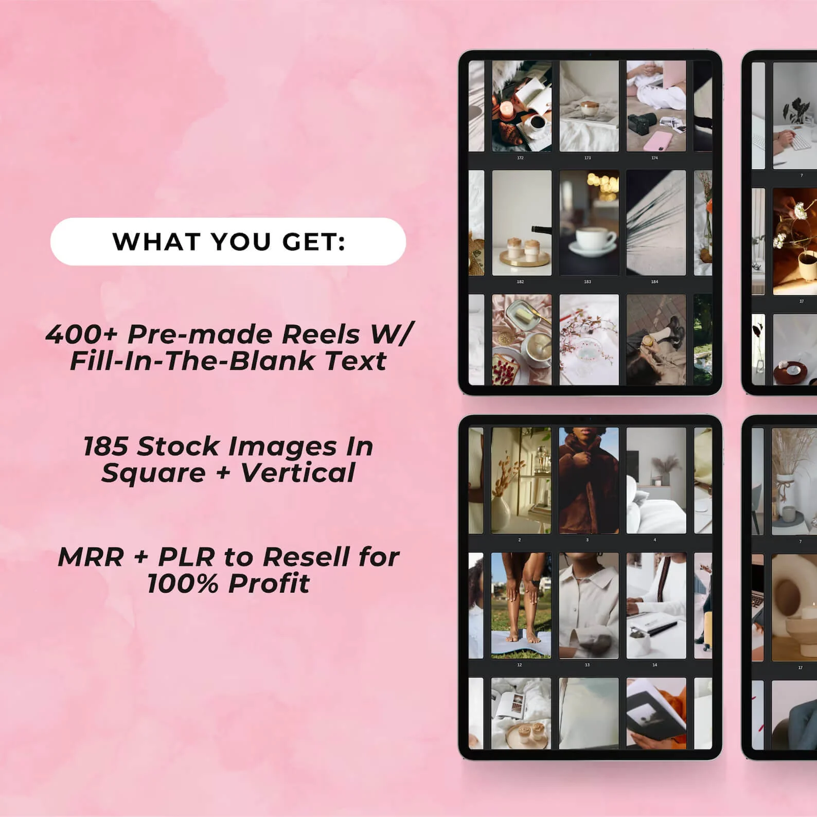 550 Pink Aesthetic Faceless Content (with Master Resell Rights) - Image 8