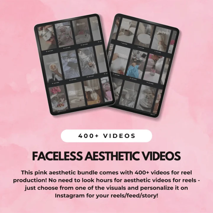 550 Pink Aesthetic Faceless Content (with Master Resell Rights) - Image 7