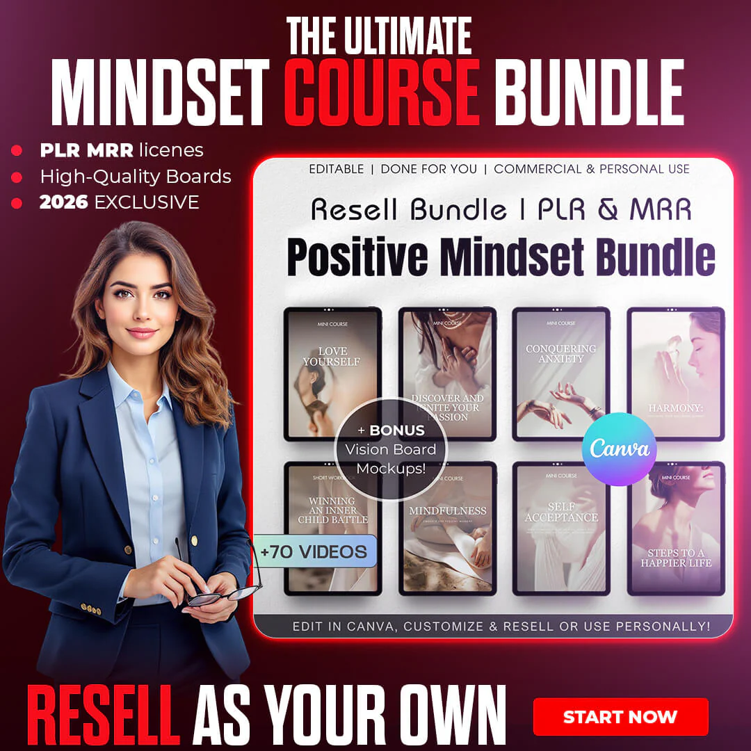 70+ Mindset Video Courses With Resell Rights - Image 3