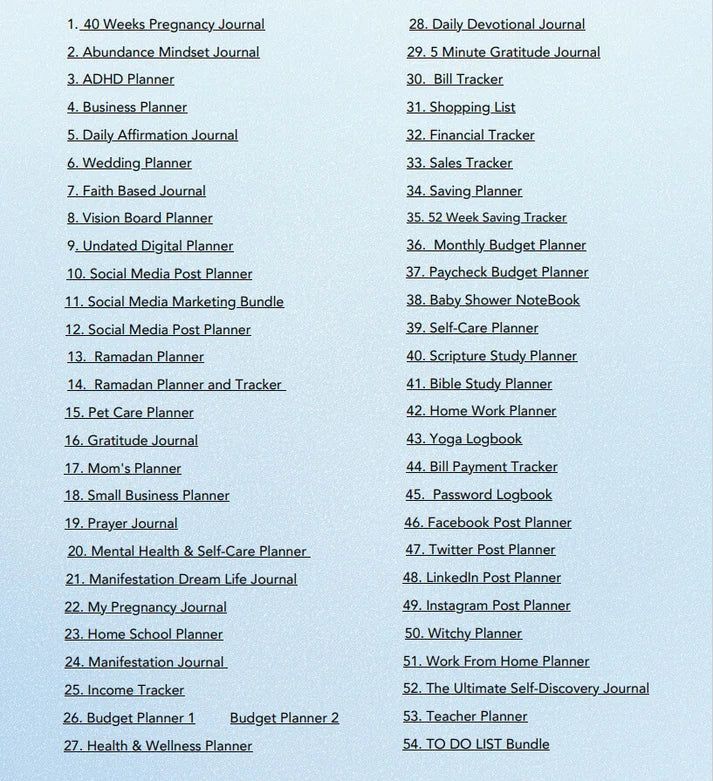 850 Pages PLR Planners/Journals/Templates Bundle - (Editable & Printable) - Image 3