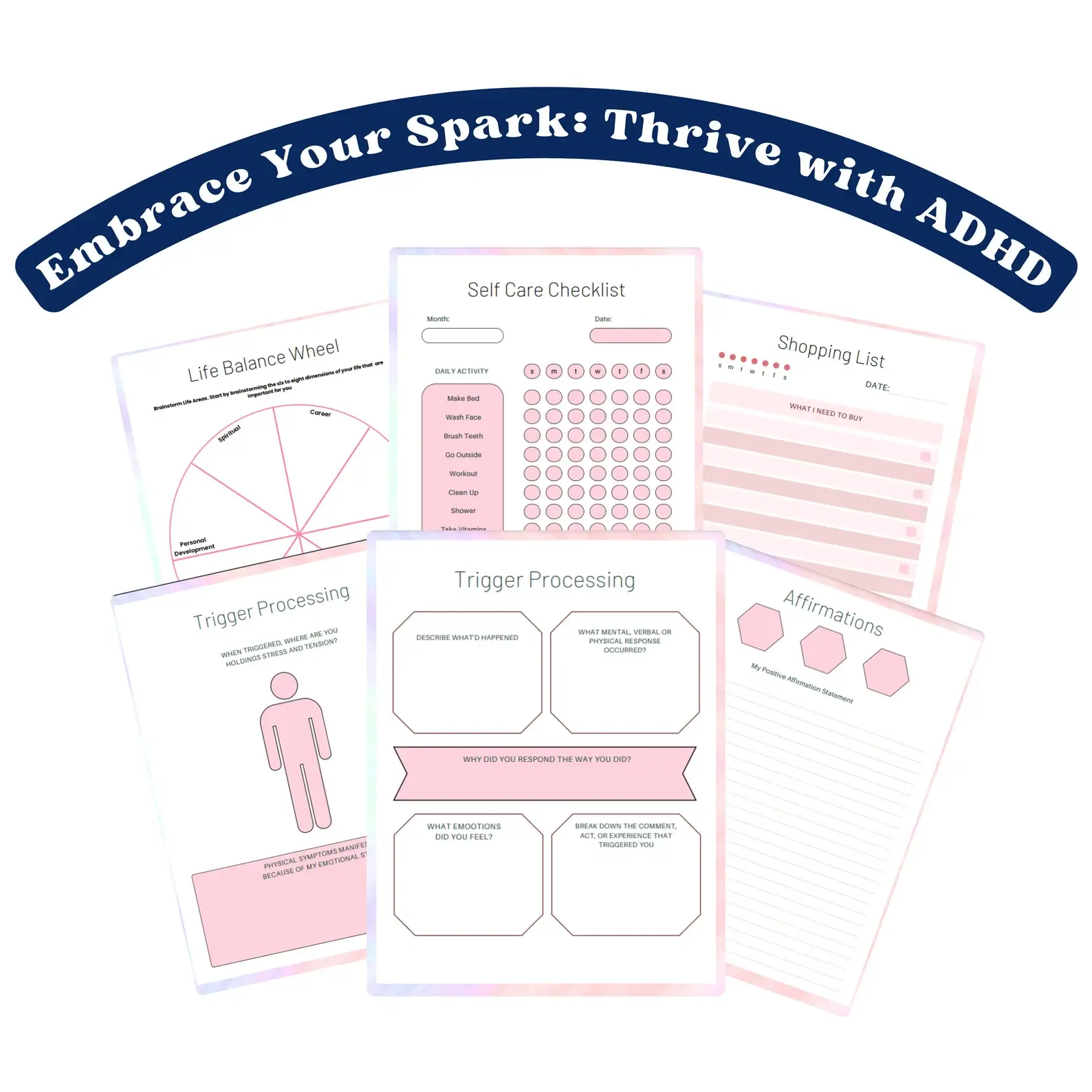 All in One ADHD Digital Planner for Goodnotes, iPad & Phone + Bonus ADHD Notion Template - Image 3