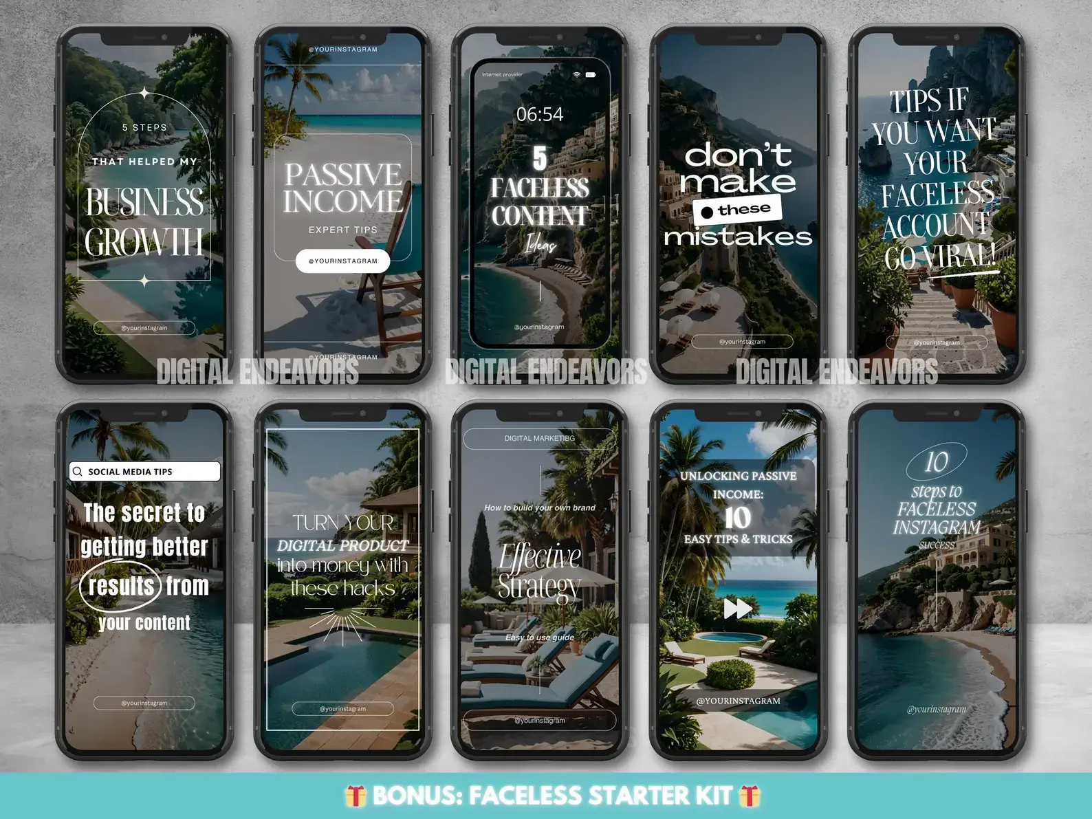 Luxury Travel Instagram Reels – Faceless Marketing Digital Bundle with MRR & PLR Rights for Social Media Content - Image 5